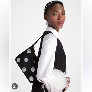 Kate Spade Sam Pearl Embellished Nylon Small Shoulder Bag